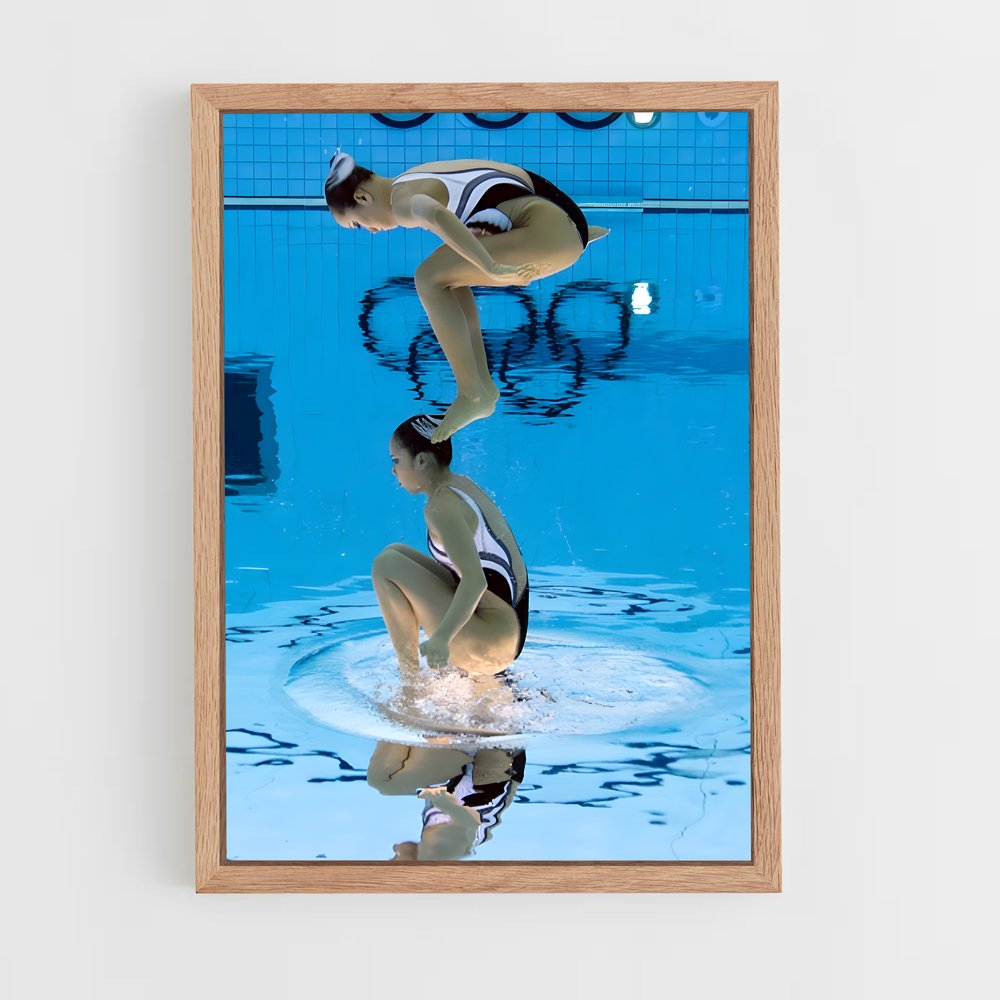 Poster Synchronisation Aquatique – affiche Plongeon synchronisé (vue 4)